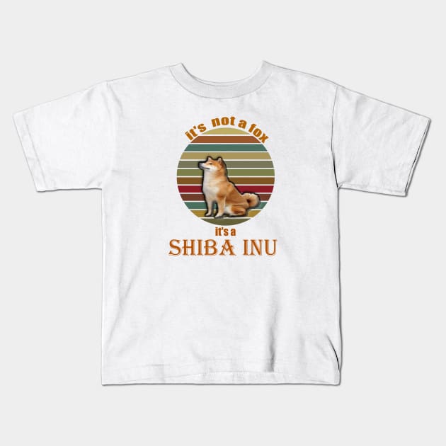 its not a fox its a shiba inu Kids T-Shirt by Serotonin